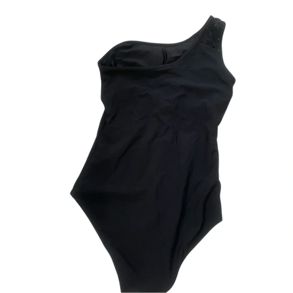 Vineyard Vine One-Shoulder Black Swimsuit Size XXS